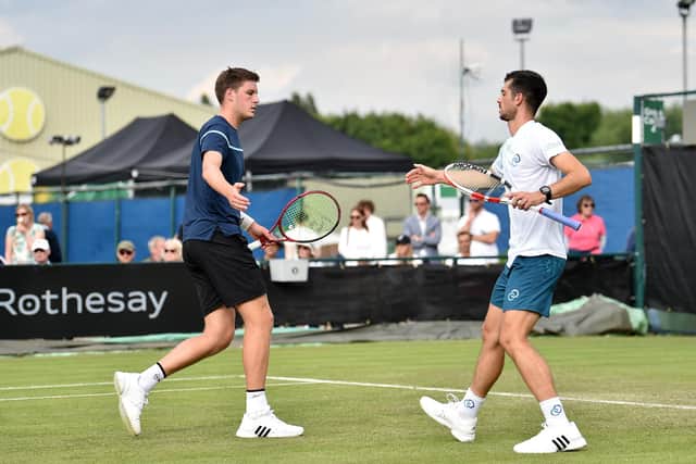 Julian Cash and Henry Patten at the Rothesay Open at Nottingham Tennis Centre in 2022 (Photo by Nathan Stirk/Getty Images for LTA)
