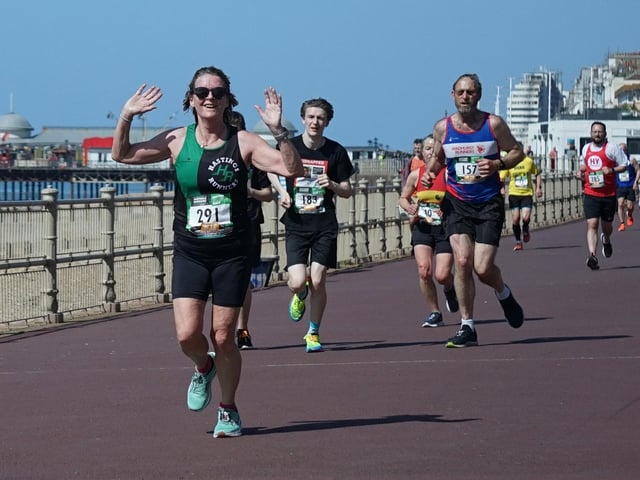 Hastings Runners taking part in the town's five-mile race