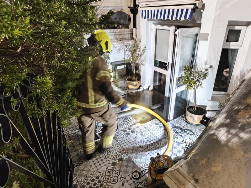 A number of properties in Littlehampton were flooded on February 18. Emergency services attended the scene. Picture: Eddie Mitchell