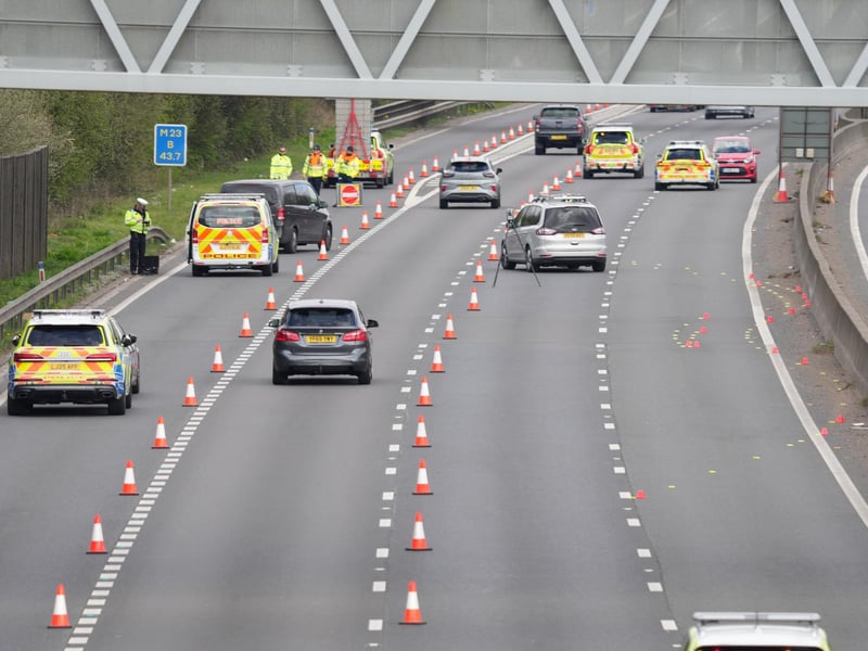 A police investigation is underway after a serious collision on the M23, near Gatwick Airport. Sussex Police confirmed that officers are ‘investigating a serious single vehicle collision’. It happened between junction ten (Crawley) and junction nine (London Gatwick Airport), just after 5am, on Thursday (April 2).