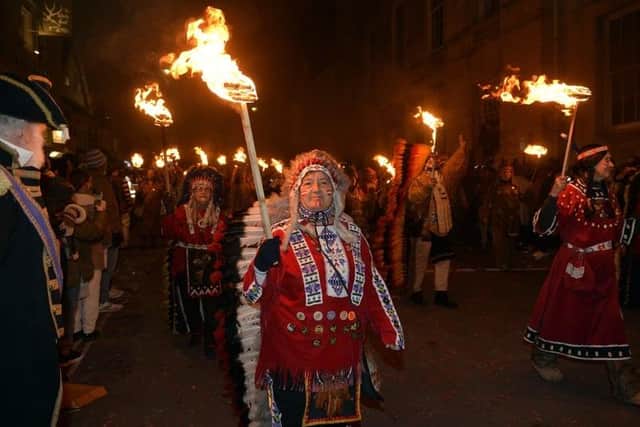 The event, run by six different Lewes bonfire societies, is one of the biggest November 5 events in the country.