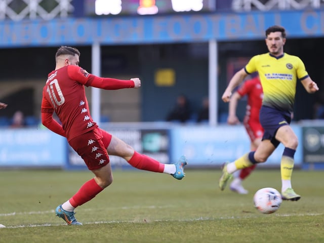 Action from Worthing's 1-0 win at Farnborough in the National League South