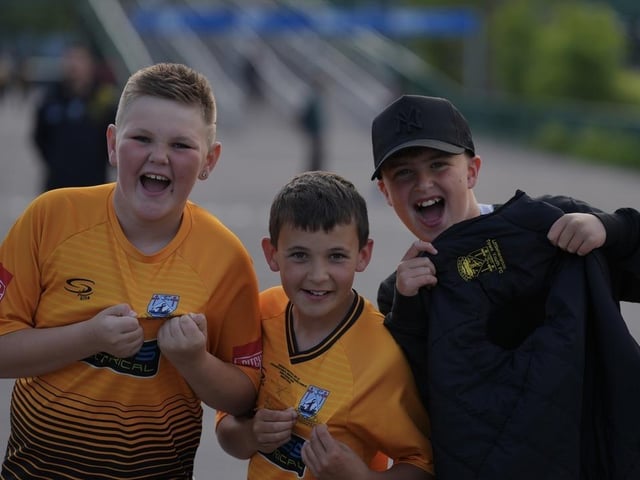Littlehampton Town and their fans at the Sussex Transport Senior Cup final at the Amex Stadium
