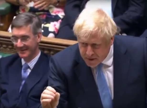Prime Minister Boris Johnson in the House of Commons. PA Wire