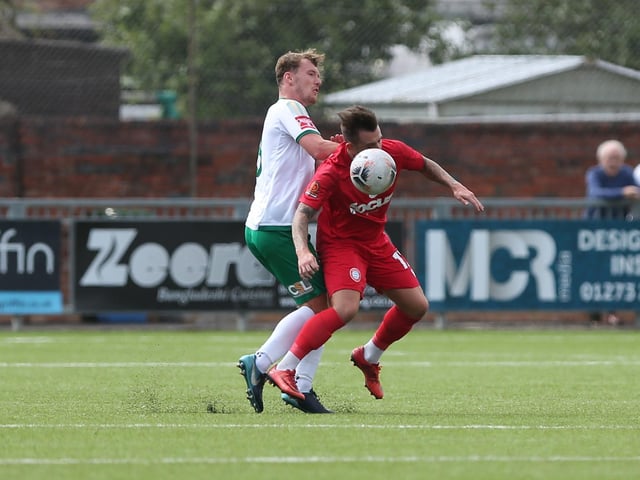 Action from Worthing FC's home friendly with Bognor Regis Town