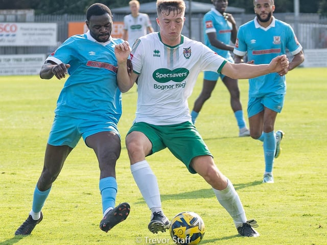 Action from Bognor Regis Town v Potters Bar Town in the Isthmian premier division | Pictures: Tevor Staff