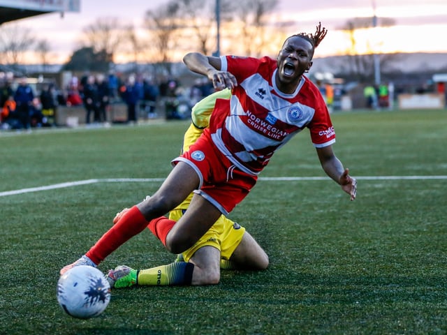 Action from Eastbourne Borough's vital win over Farnborough