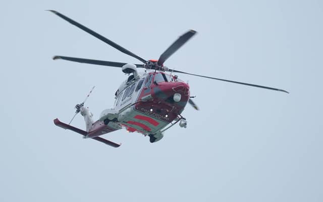 COASTGUARD CHOPPER 187 AND 175 OFF SELSEY THIS MORNING WITH SELSEY INSHORE RNLI