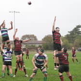 Lineout time in Bognor's clash with Twickenham | Picture by Martin Denyer