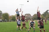 Lineout time in Bognor's clash with Twickenham | Picture by Martin Denyer