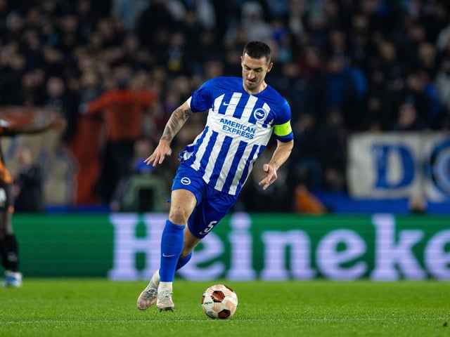 Action and crowd shots from Brighton and Hove Albion's Europa League clash with Marseille at the American Express Stadium.