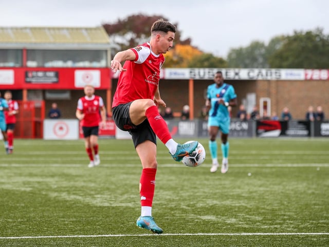 Action from Eastbourne Borough's National League South clash with Braintree at Priory Lane
