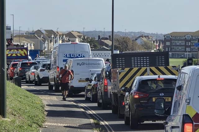 AA Traffic News has reported queueing traffic, in both directions, on A259 Brighton Road in Lancing. Photo: Sussex News and Pictures