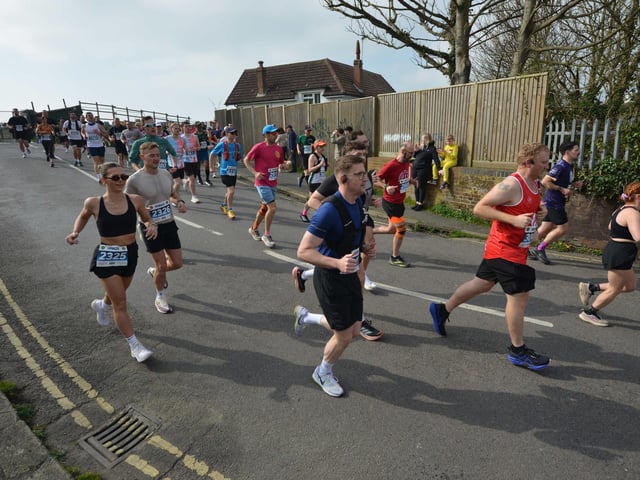 Action in the 2026 Hastings Half Marathon