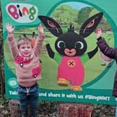 Joshua (3) and Grace (6) Felton celebrate finishing the Bing’s Nature Explorer trail at Arundel Wetl