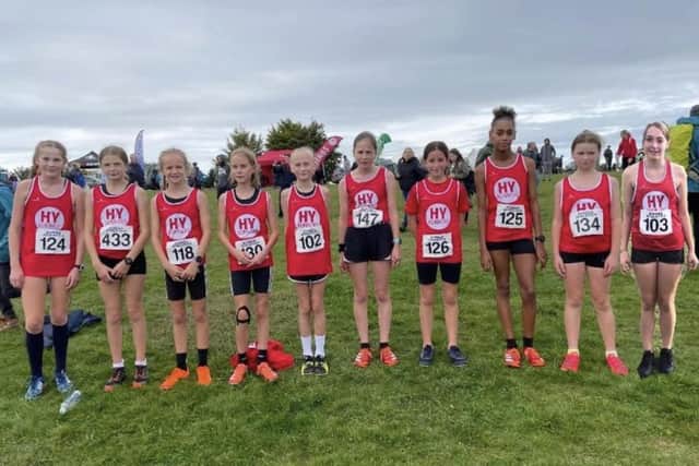HY Runners' under-13 girls at Goodwood