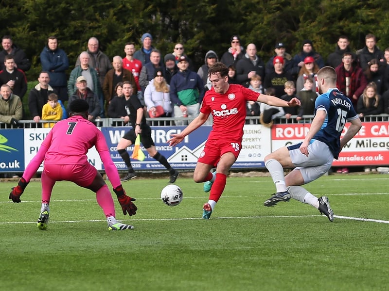 Action from Worthing's 6-4 win at home to Dover in National League South