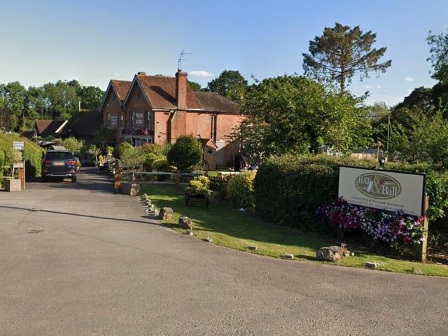 The Bat & Ball Country Pub & Haywards Restaurant, in Newpound Lane, Wisborough Green, has a rating of 4.5 out of 5 from 950 reviews