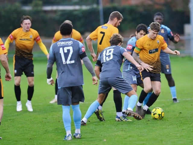 Littlehampton Town and Three Bridges played out a seven-goal thriller at The Sportsfield on Saturday with the home side coming out on top 4-3. Photographer Stephen Goodger was there to catch the action