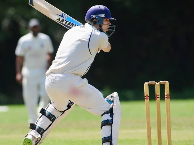 Action from Portslade CC v Bolney CC in Division 4 East of the Sussex Cricket League