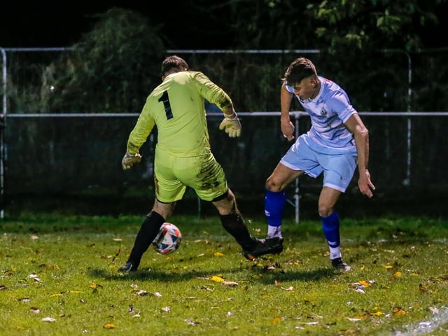 Action from Eastbourne Borough's 2-1 win at Wick in the Sussex Senior Cup