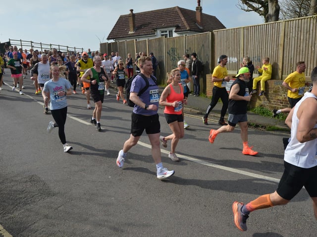 Action in the 2026 Hastings Half Marathon