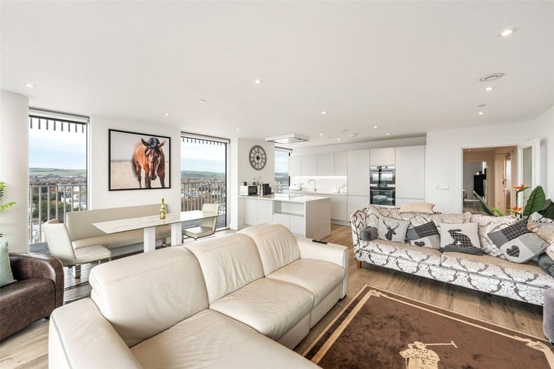 This two-bedroom apartment in an unrivalled position on Worthing seafront has just come on the market with Michael Jones Estate Agents priced at £850,000. Located at the award-winning Bayside development, it offers stunning triple-aspect views.