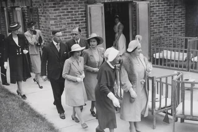 Photos were taken during her Majesty’s royal visit at Chailey Heritage Foundation in June 1945 as a Princess, accompanying Queen Elizabeth I and Princess Margaret.