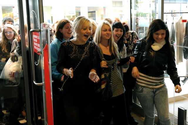 Shoppers had queued since early in the morning for the opportunity to be among the first customers