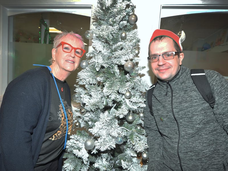 Surviving Christmas 2024 at HIS Place, Robertson Street, Hastings. Photo taken on Boxing Day. Left: Chair of Surviving Christmas Sue Peck.