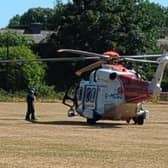 A man was airlifted to Hospital following an incident off Pagham Harbour.