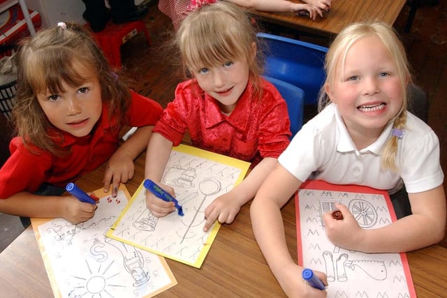 These children were enjoying an art session at St Aidan's CE Primary School 19 years ago. Recognise them?