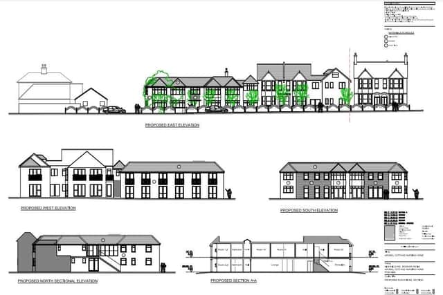 Drawings of the planned extension to Aronel Cottage Nursing Home in Bognor Regis