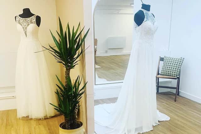 Rustington business owner Aimy Imrie said she ‘cannot wait’ to open the newest Bridal Reloved shop in Churchill Parade. Photo: Firefly Photographic