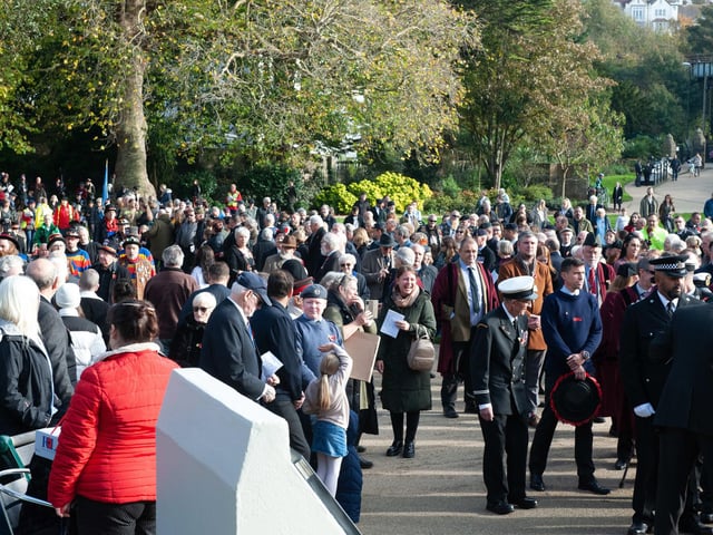 Hastings Remembrance service in Alexandra Park. Photo by Frank Copper
