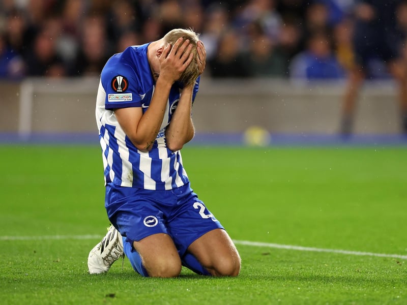 Clumsy foul which resulted in Brighton conceding the second goal. The Dutchman tried to get a foot on the cross but beaten to it. Made a vital sliding challenge at the end of the first half. Improved after the break and looked more composed. Booked