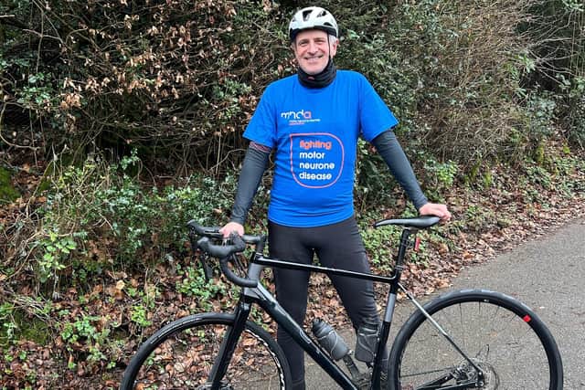 Jonathan Holland, 54, from Sharpthorne, is riding from Land’s End to John O’Groats from May 12-25