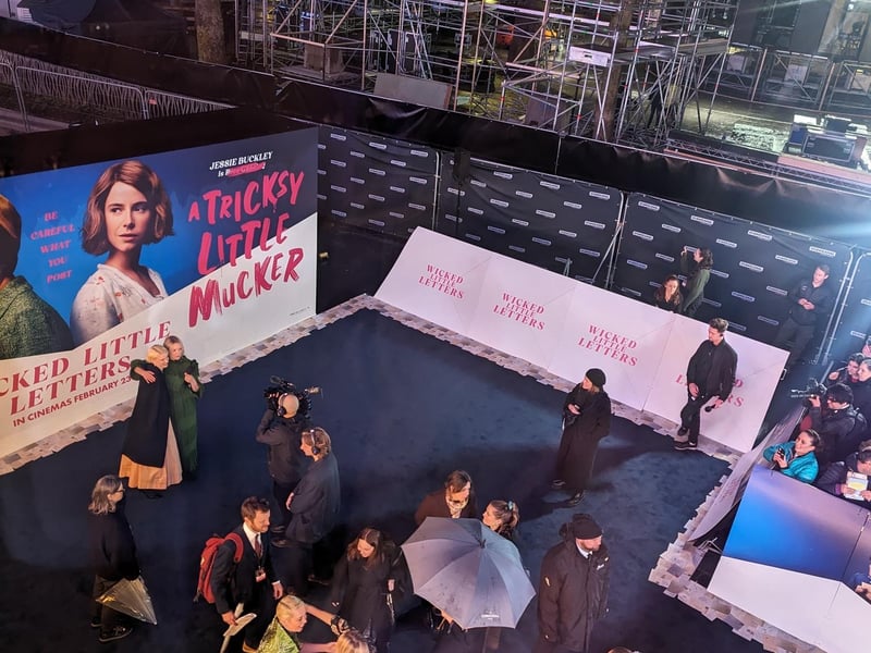 The team at Sussex Film Office stepped onto the red carpet at the much-anticipated premiere of Wicked Little Letters