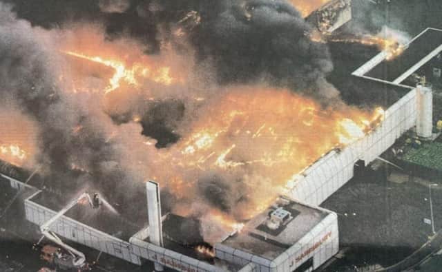The Sainsbury's fire (pic by Chichester Observer)