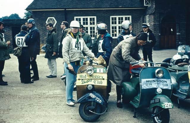 Iain Wilkins is asking for help identifying people in footage of the Mid Sussex Vespa Club in the 1960s after his friend Pam Cadey (pictured) passed away