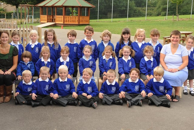 New reception pupils at Birchwood Grove Community Primary School in Burgess Hill in 2010