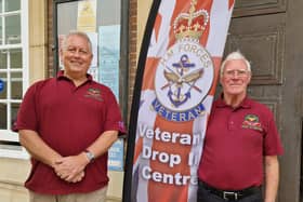 Worthing Veterans Association chairman Steve Hinton, left, and vice-chairman Sid Hunt ready to welcome people to the Drop In Centre