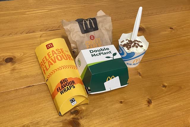 The new items on offer at McDonald's