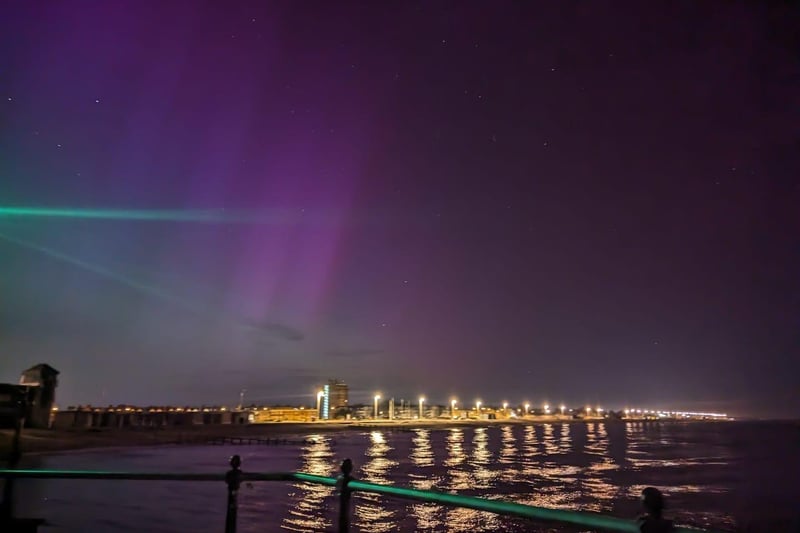 Here are some of the photos sent in by our readers of the dazzling Northern lights display in West Sussex.