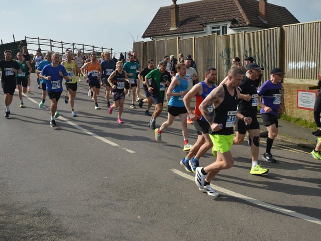 Action in the 2026 Hastings Half Marathon