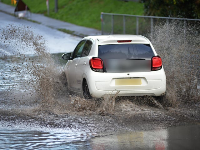 Notorious flood area in Westcourt Drive, Bexhill, on November 9 2023.