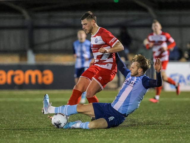 Action from Eastbourne Borough's home defeat by Torquay United in National League South