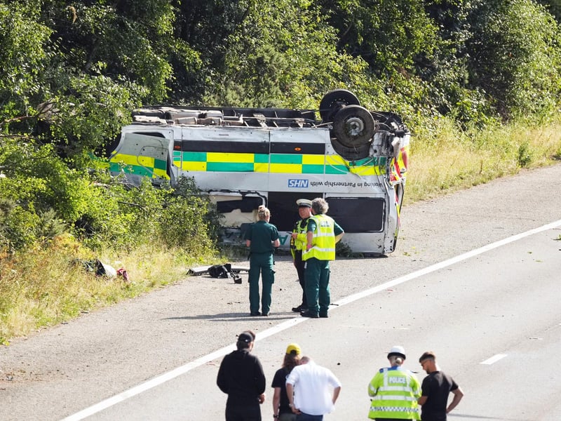 Police are appealing for witnesses after a collision, involving a private ambulance and a Mercedes, near Pease Pottage