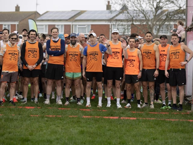 Medals, top 3s, sponsors and a variety from the course of this year's Eastbourne Half Marathon
