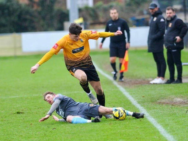 Action from Littlehampton Town's 1-0 win over Three Bridges in the Isthmian south east division